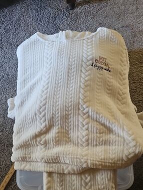 Joydpun 'Hot Cocoa & Cozy Socks' Cable-Knit Pullover And Matching Bottom